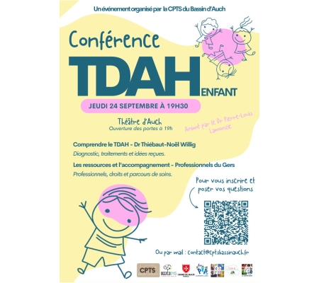 Conférence TDAH enfant – Jeudi 24 septembre à Auch