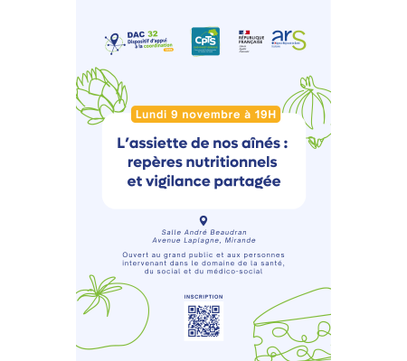 L'assiette de nos aînés, repères nutritionnels et vigilance partagée