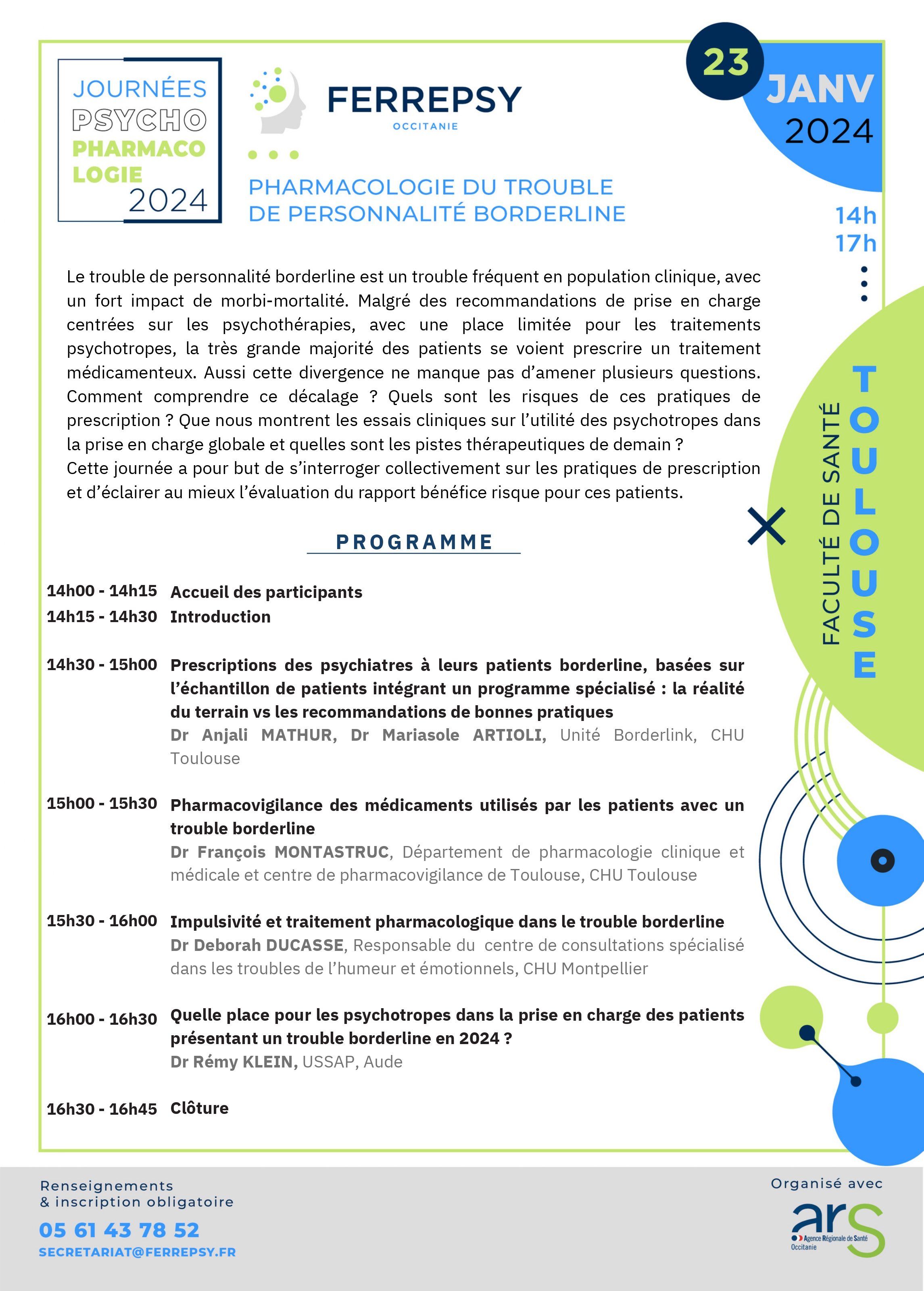 Journée de psycho pharmacologie - programme